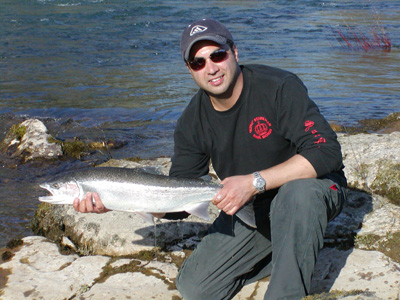February Umpqua River Steelhead with Sunglasses on!